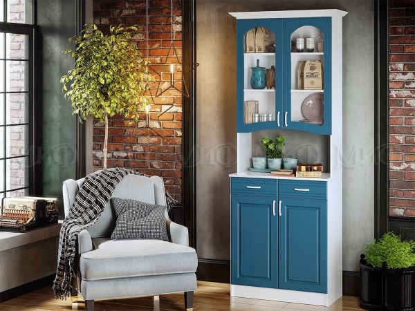 Буфет Кармен 2-х Створчатый МДФ (Ш-800 x Г-430 х В-2250 мм)/Разные Цвета