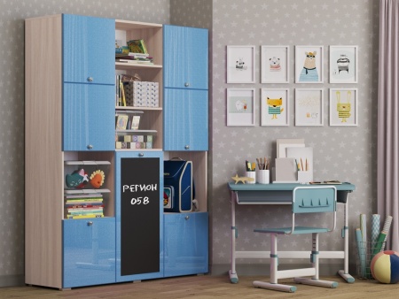 Шкаф Юнга-11 МДФ (Ш-1500  x В-2020  x Г-420 мм)/Разные Цвета