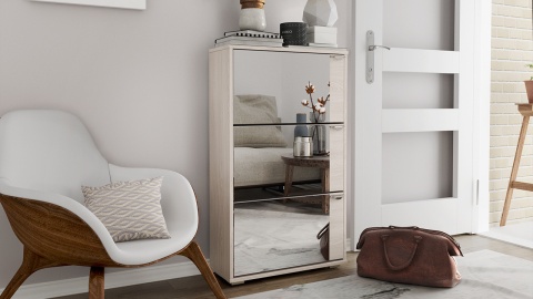 Тумба для Обуви Модерн тип 8 Ясень Шимо (Ш-600 мм x В-1016 мм x Г-230 мм)