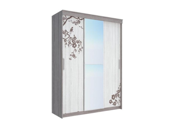 Шкаф-Купе Комфорт-8 Шимо Темный/Шимо Светлый (Ш-1600 × В-2200 × Г-587 мм)
