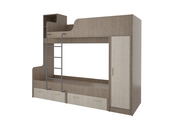 Двухъярусная кровать Юта крослайн карамель / латте