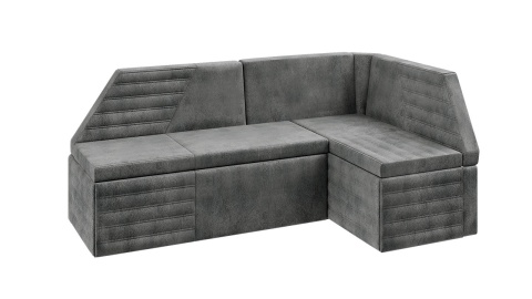 Скамья угловая со спальным местом «Лондон» (Дуб сонома трюфель/Велюр серый)