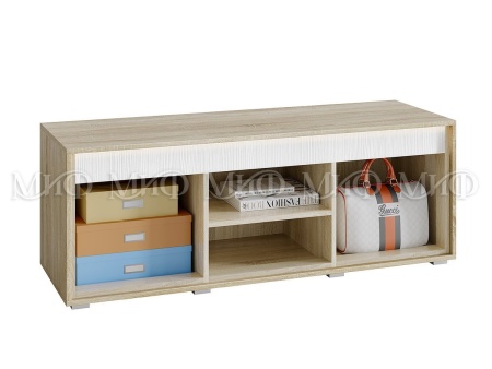 Гостиная Формула МДФ Сонома/Белый Глянец (Ш-2020 мм x Г-570 мм х В-2150 мм)